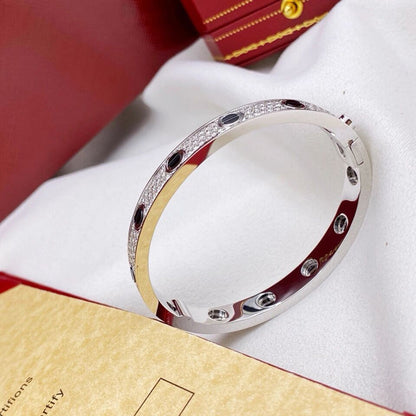 [NOBLE AURA]LOVE BRACELET 6.1MM DIAMOND-PAVED CERAMIC