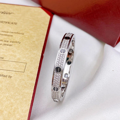 [NOBLE AURA]LOVE BRACELET 6.1MM DIAMOND-PAVED CERAMIC