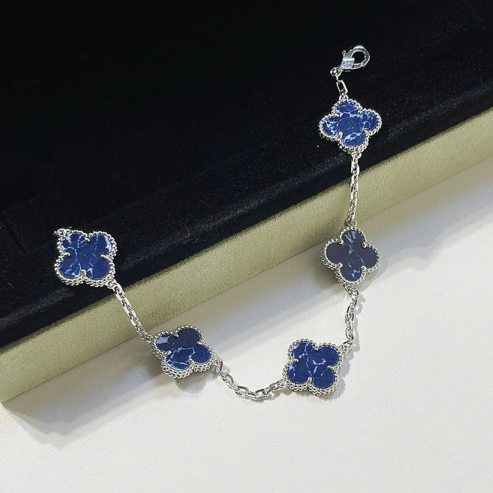 [NOBLE AURA]CLOVER 5 MOTIF PIETERSITE BRACELET COLLECTION