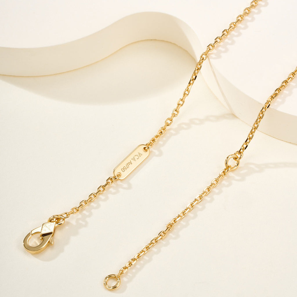 [NOBLE AURA]FLOWERLACE NECKLACE 5 DIAMONDS