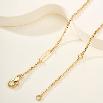 [NOBLE AURA]FLOWERLACE NECKLACE 5 DIAMONDS