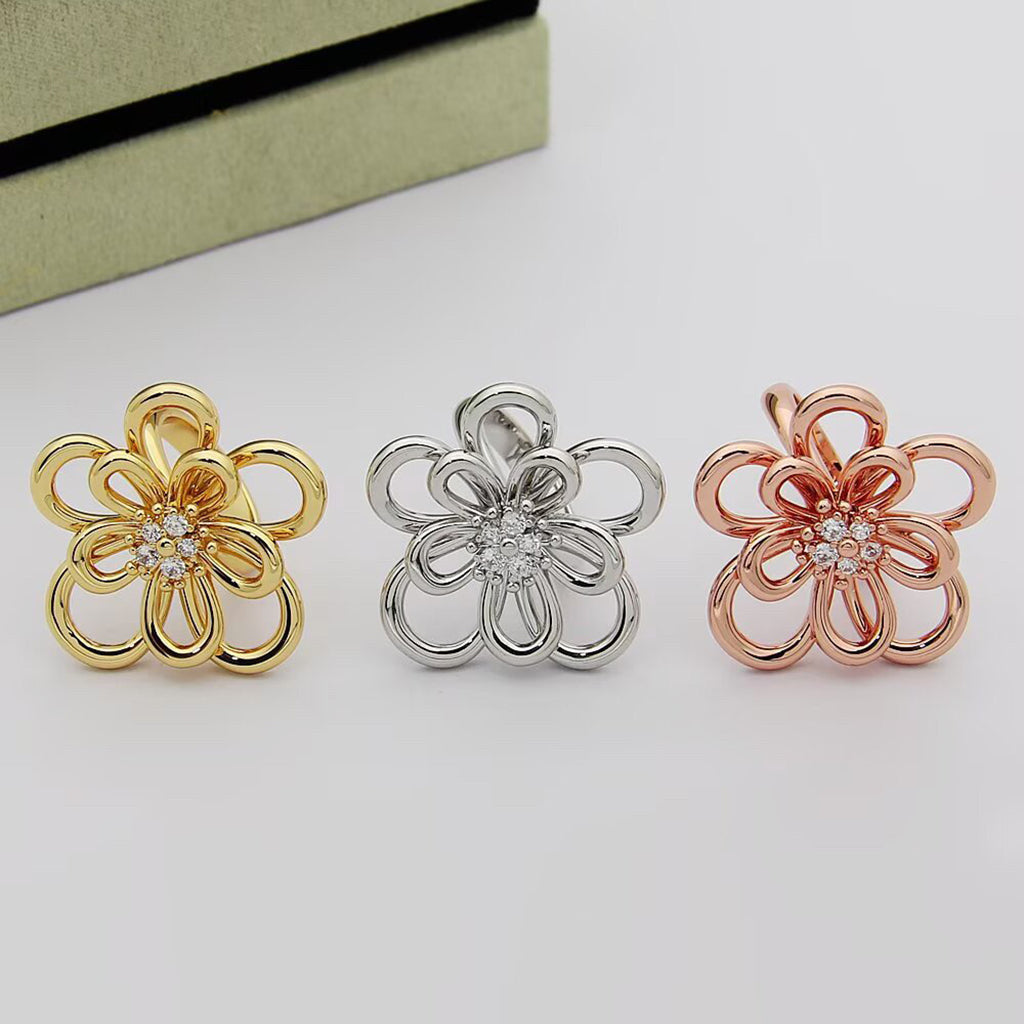 [NOBLE AURA] FLOWERLACE RING 5 DIAMONDS