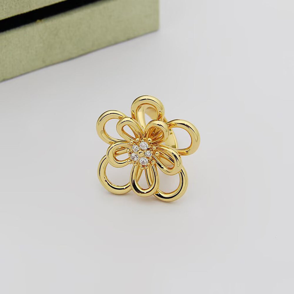 [NOBLE AURA] FLOWERLACE RING 5 DIAMONDS
