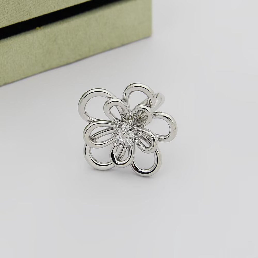 [NOBLE AURA] FLOWERLACE RING 5 DIAMONDS