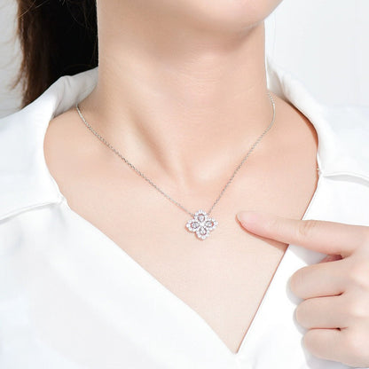 [NOBLE AURA]LOOP NECKLACE FULL MOTIF DIAMOND 16MM MULTIPLE COLORS