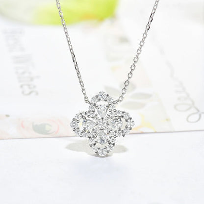 [NOBLE AURA]LOOP NECKLACE FULL MOTIF DIAMOND 16MM MULTIPLE COLORS