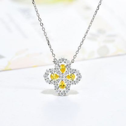 [NOBLE AURA]LOOP NECKLACE FULL MOTIF DIAMOND 16MM MULTIPLE COLORS