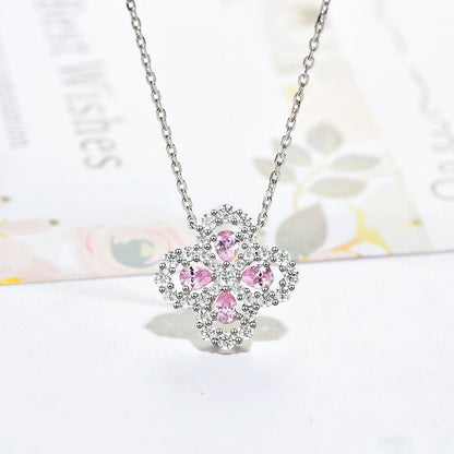 [NOBLE AURA]LOOP NECKLACE FULL MOTIF DIAMOND 16MM MULTIPLE COLORS