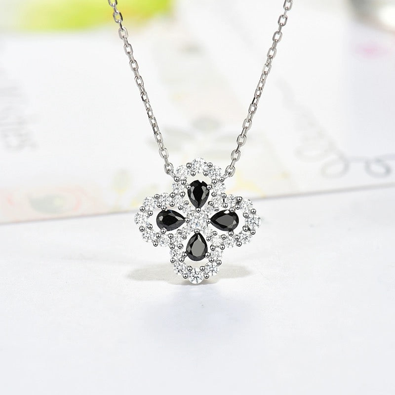 [NOBLE AURA]LOOP NECKLACE FULL MOTIF DIAMOND 16MM MULTIPLE COLORS