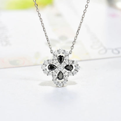 [NOBLE AURA]LOOP NECKLACE FULL MOTIF DIAMOND 16MM MULTIPLE COLORS