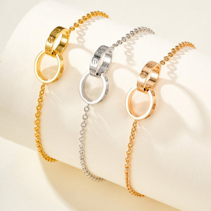 [NOBLE AURA] LOVE BRACELET DOUBLE RING