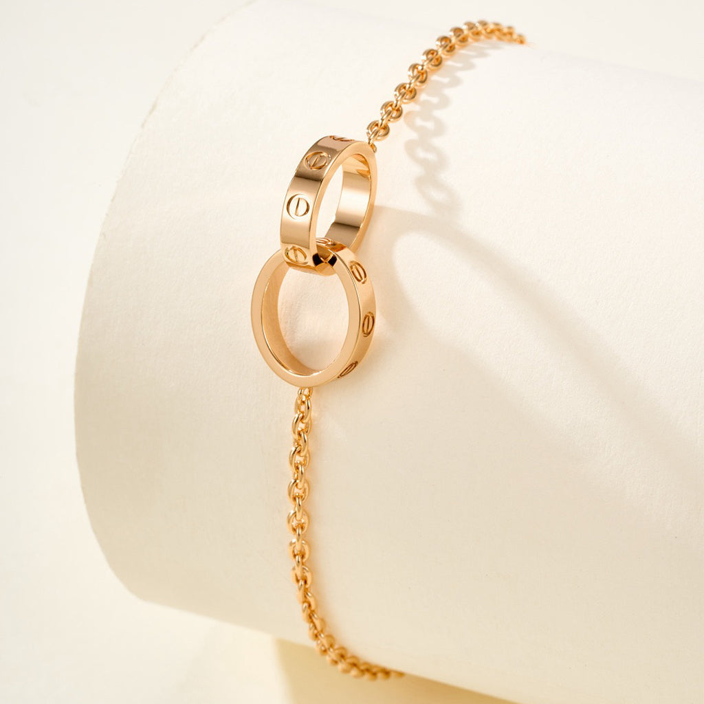 [NOBLE AURA] LOVE BRACELET DOUBLE RING