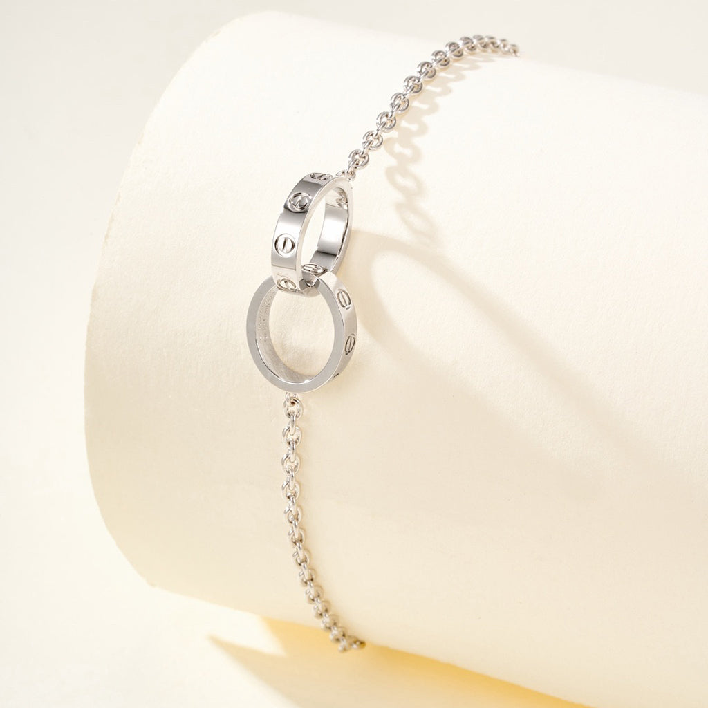 [NOBLE AURA] LOVE BRACELET DOUBLE RING