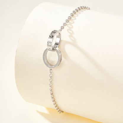 [NOBLE AURA] LOVE BRACELET DOUBLE RING