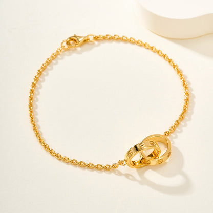 [NOBLE AURA] LOVE BRACELET DOUBLE RING