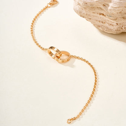 [NOBLE AURA] LOVE BRACELET DOUBLE RING