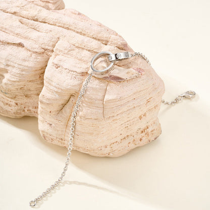 [NOBLE AURA] LOVE BRACELET DOUBLE RING