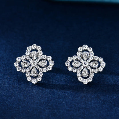[NOBLE AURA]LOOP EARRINGS FULL MOTIF DIAMOND 16MM