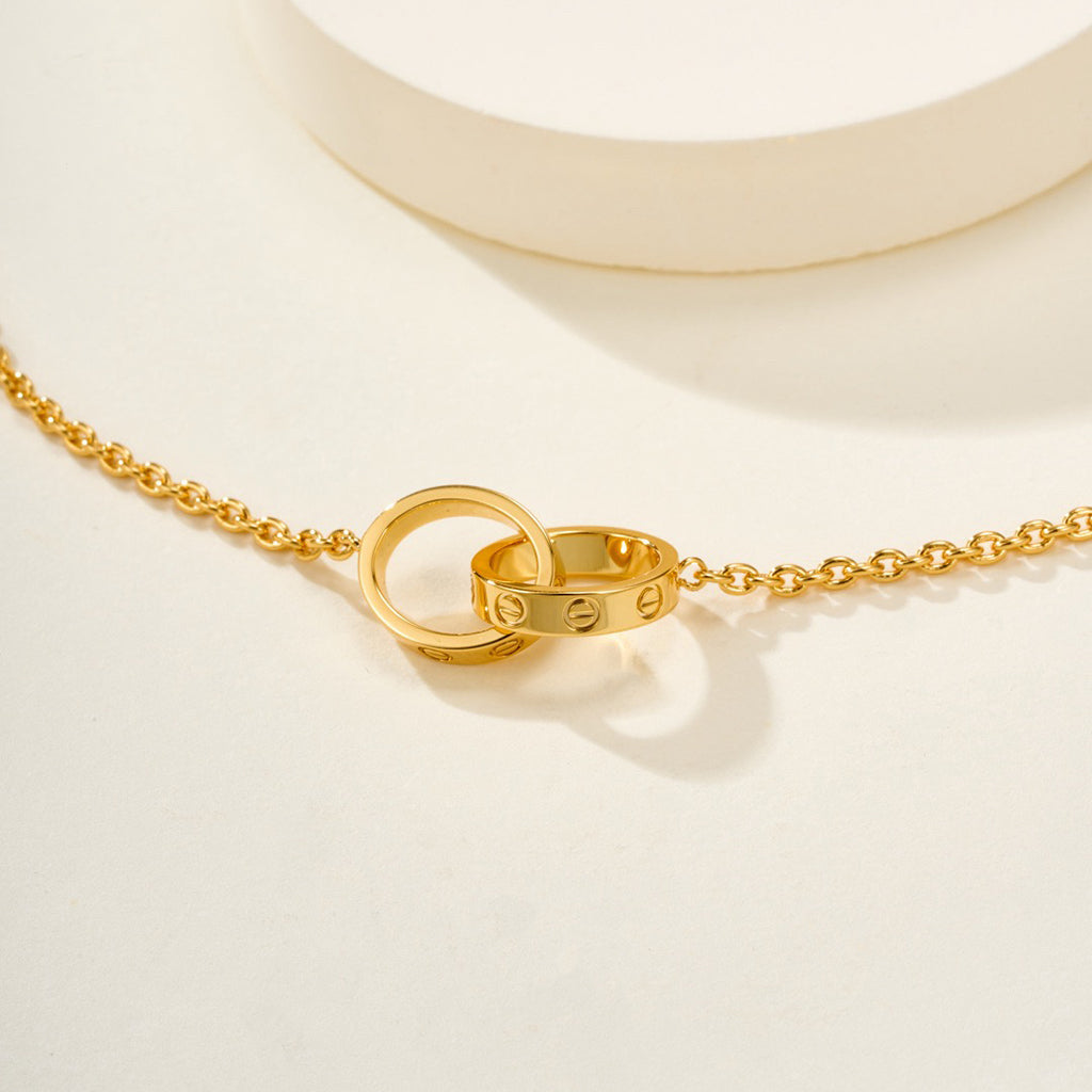 [NOBLE AURA] LOVE BRACELET DOUBLE RING
