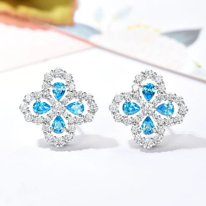[NOBLE AURA]LOOP EARRINGS FULL MOTIF DIAMOND 16MM