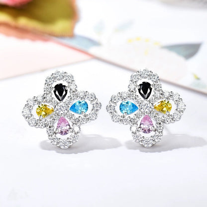 [NOBLE AURA]LOOP EARRINGS FULL MOTIF DIAMOND 16MM