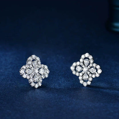 [NOBLE AURA]LOOP EARRINGS FULL MOTIF DIAMOND 16MM