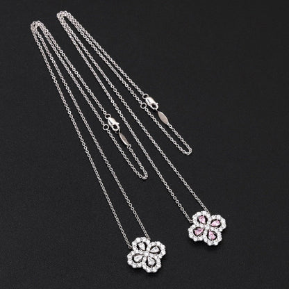 [NOBLE AURA]LOOP NECKLACE FULL MOTIF DIAMOND 16MM MULTIPLE COLORS