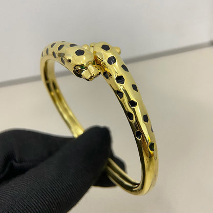 [NOBLE AURA] PANTHERE DOUBLE HEADED OPEN BRACELET