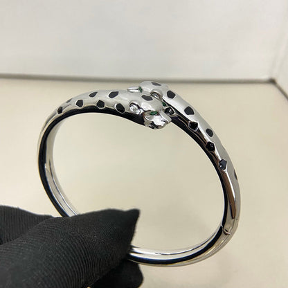 [NOBLE AURA] PANTHERE DOUBLE HEADED OPEN BRACELET