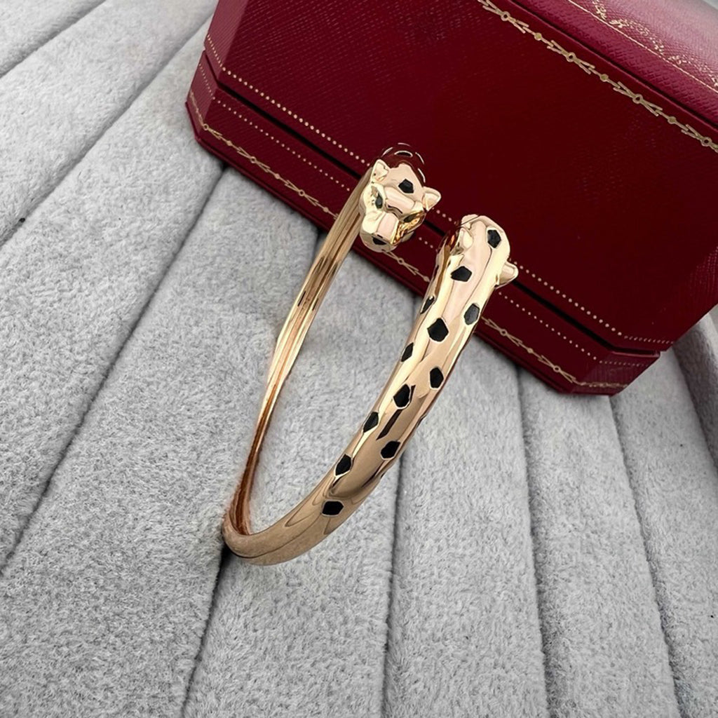 [NOBLE AURA] PANTHERE DOUBLE HEADED OPEN BRACELET