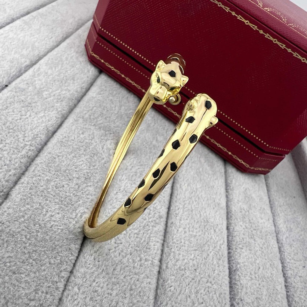 [NOBLE AURA] PANTHERE DOUBLE HEADED OPEN BRACELET