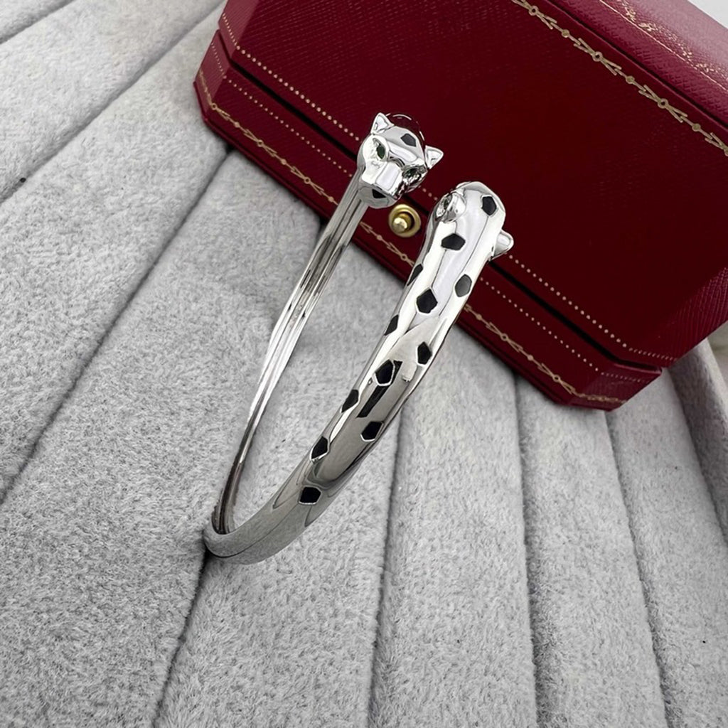 [NOBLE AURA] PANTHERE DOUBLE HEADED OPEN BRACELET