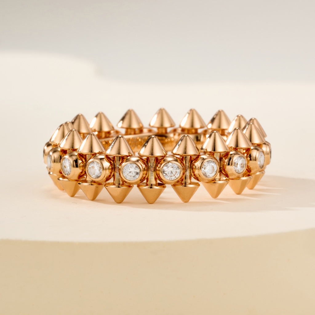 [NOBLE AURA] CLASH 6.8MM DIAMOND MEDIUM RING