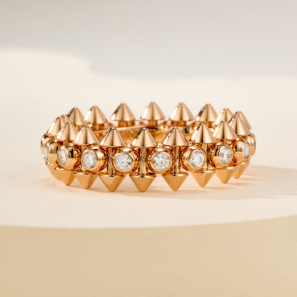 [NOBLE AURA] CLASH 6.8MM DIAMOND MEDIUM RING