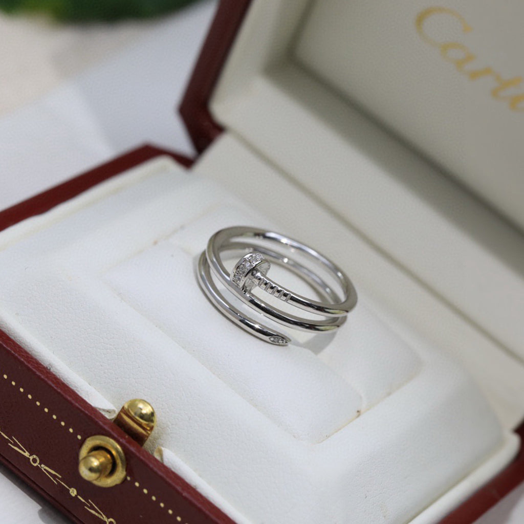 [NOBLE AURA] JUSTE RING 4.8MM HALF DIAMOND