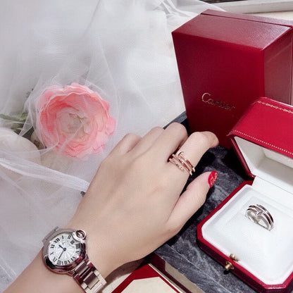 [NOBLE AURA] JUSTE RING 4.8MM HALF DIAMOND