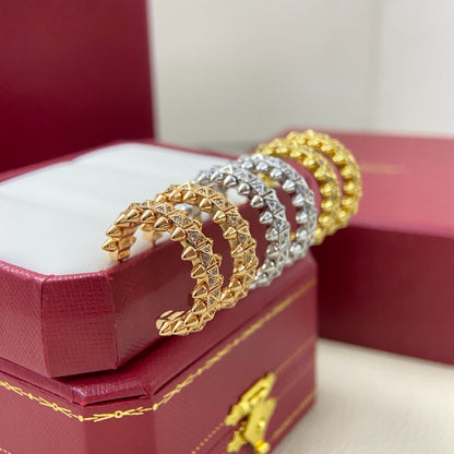 [NOBLE AURA] CLASH 6.4MM FULL DIAMOND SMALL EARRINGS
