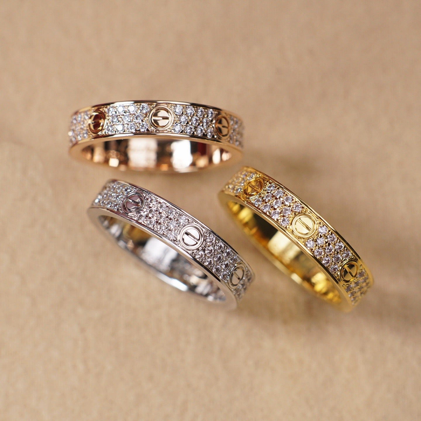 [NOBLE AURA]LOVE RING 4.0MM DIAMOND PAVED