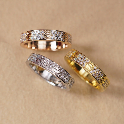 [NOBLE AURA]LOVE RING 4.0MM DIAMOND PAVED