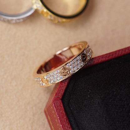 [NOBLE AURA]LOVE RING 4.0MM DIAMOND PAVED
