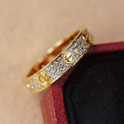 [NOBLE AURA]LOVE RING 4.0MM DIAMOND PAVED