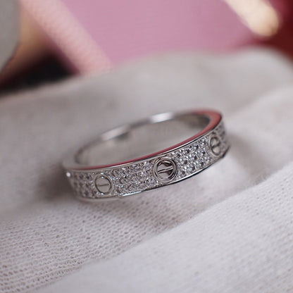 [NOBLE AURA]LOVE RING 4.0MM DIAMOND PAVED