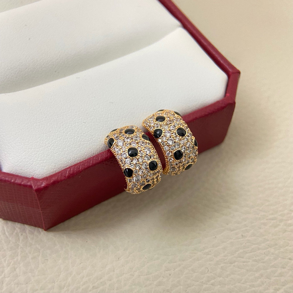 [NOBLE AURA] PANTHERE MINI FULL DIAMOND EARRINGS