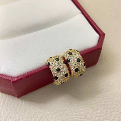 [NOBLE AURA] PANTHERE MINI FULL DIAMOND EARRINGS