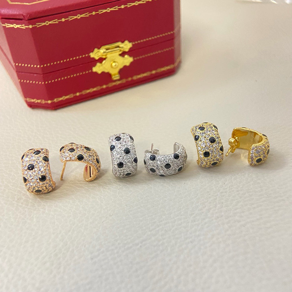 [NOBLE AURA] PANTHERE MINI FULL DIAMOND EARRINGS