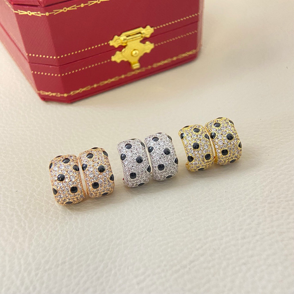 [NOBLE AURA] PANTHERE MINI FULL DIAMOND EARRINGS
