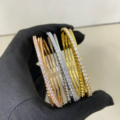[NOBLE AURA] ETINCELLE HALF-PAVED DIAMOND BRACELET