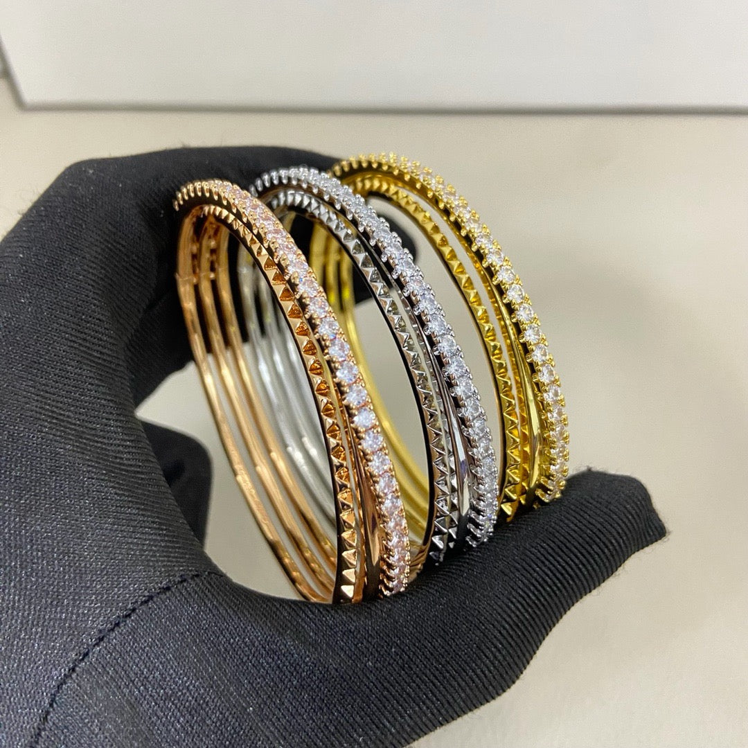 [NOBLE AURA] ETINCELLE HALF-PAVED DIAMOND BRACELET