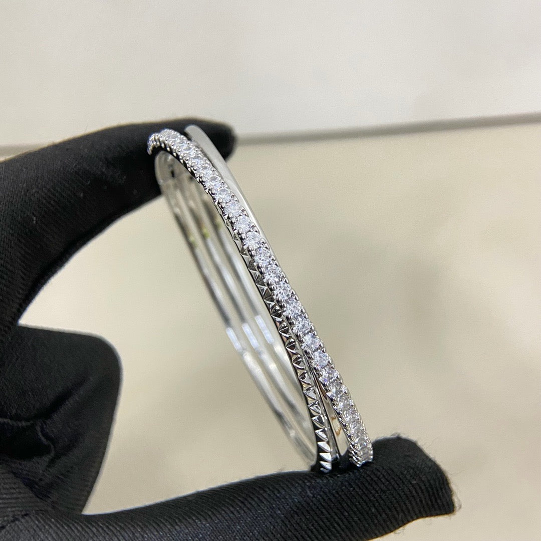 [NOBLE AURA] ETINCELLE HALF-PAVED DIAMOND BRACELET