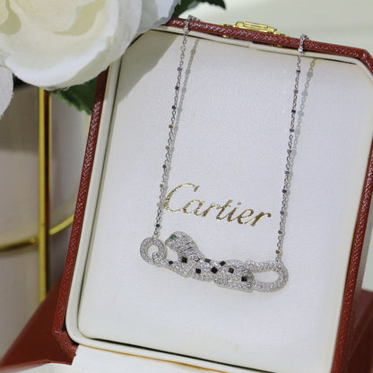 [NOBLE AURA] PANTHERE PAVED DIAMOND NECKLACE